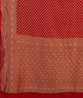 Red Banaras Georgette Silk Saree T4476704