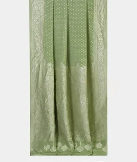 Green Banaras Crepe Silk Saree T4596142