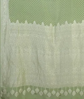 Green Banaras Crepe Silk Saree T4596144