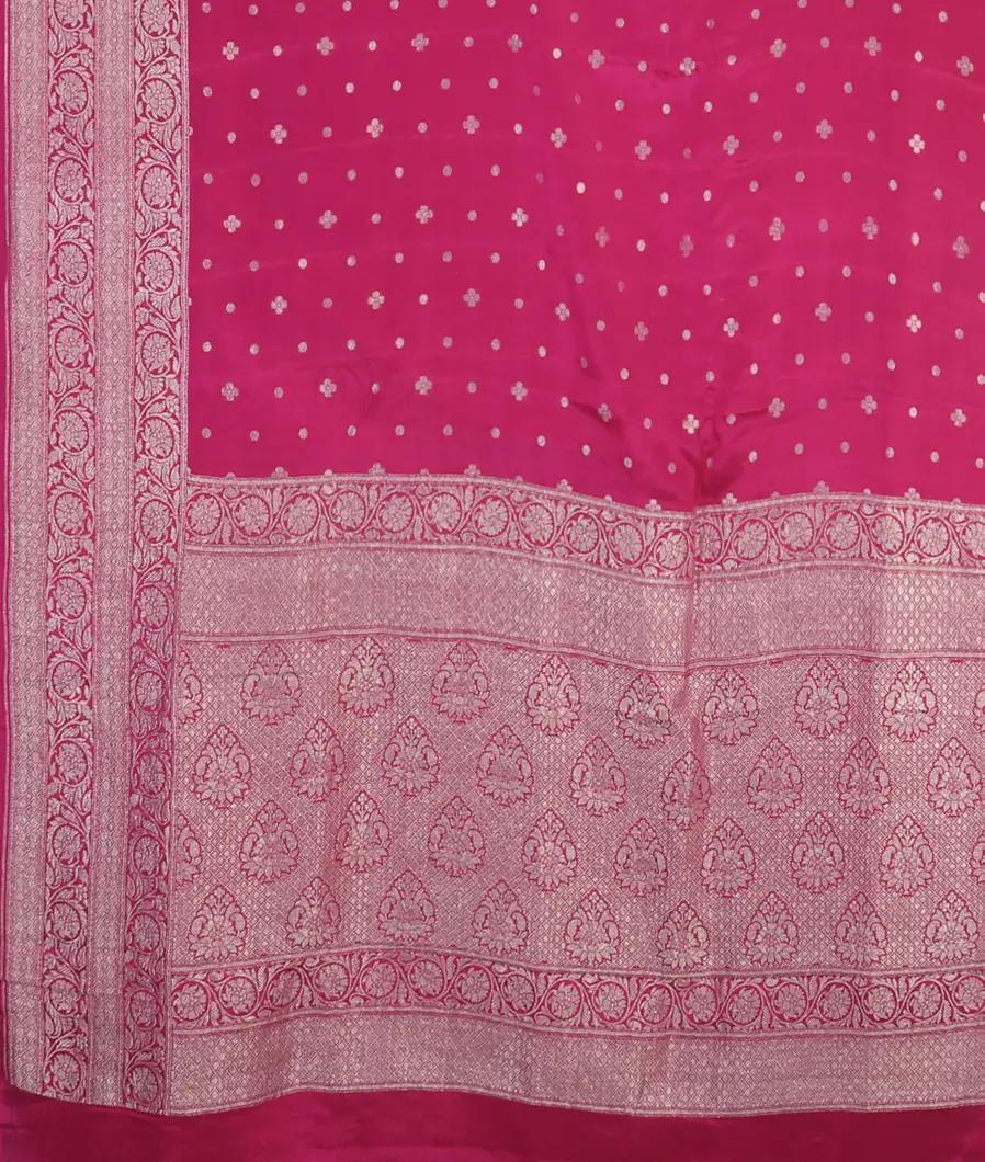 Pink Crepe Silk Saree T4243104