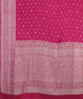Pink Crepe Silk Saree T4243104