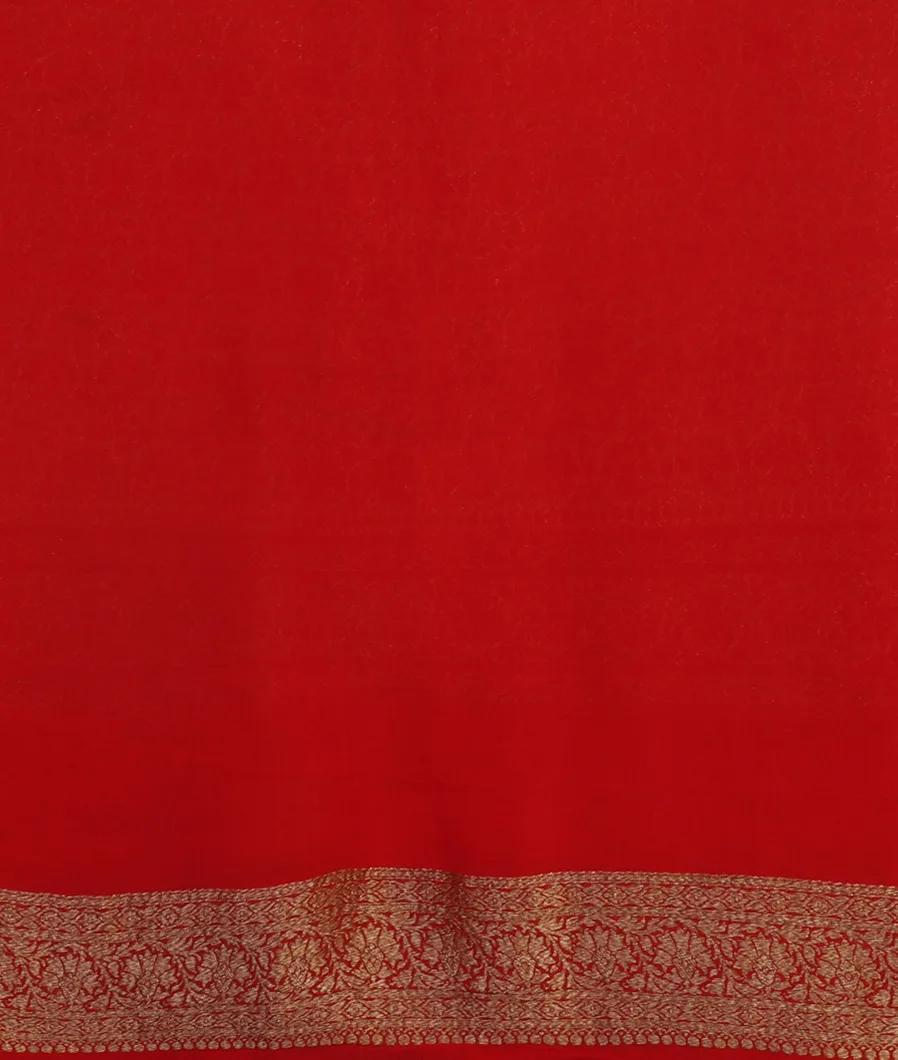 Blue Banaras Georgette Silk Saree T4436843