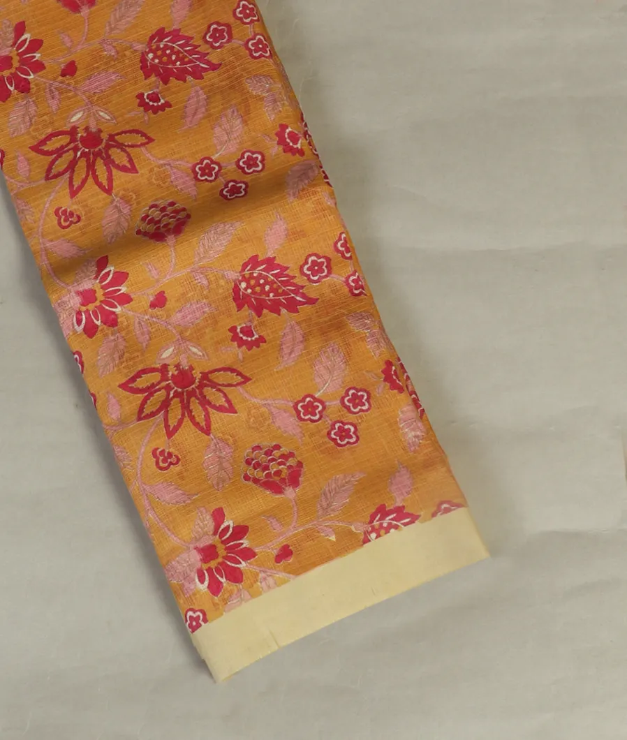 Yellow  Kota Cotton Saree T470316-image
