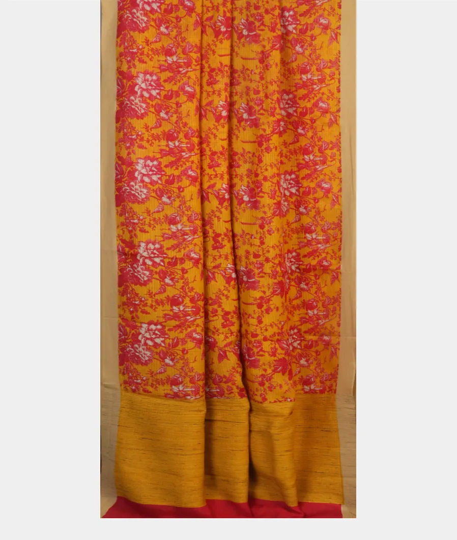 Yellow Kota Cotton Saree T4703052