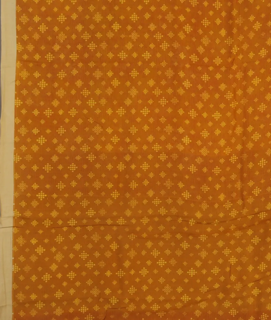 Yellow Kota Cotton Saree T4703053