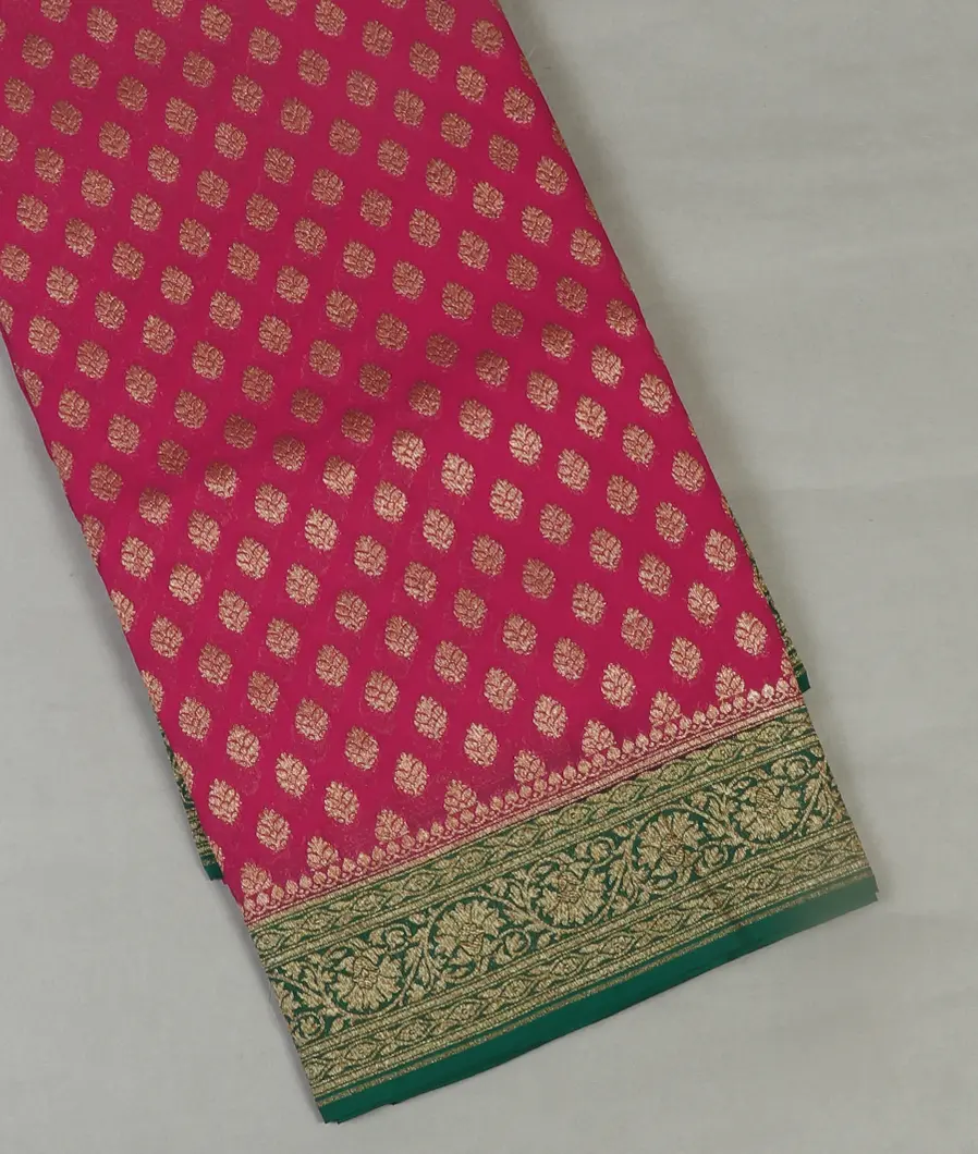 Magenta Banaras Georgette Silk Saree T443690-image