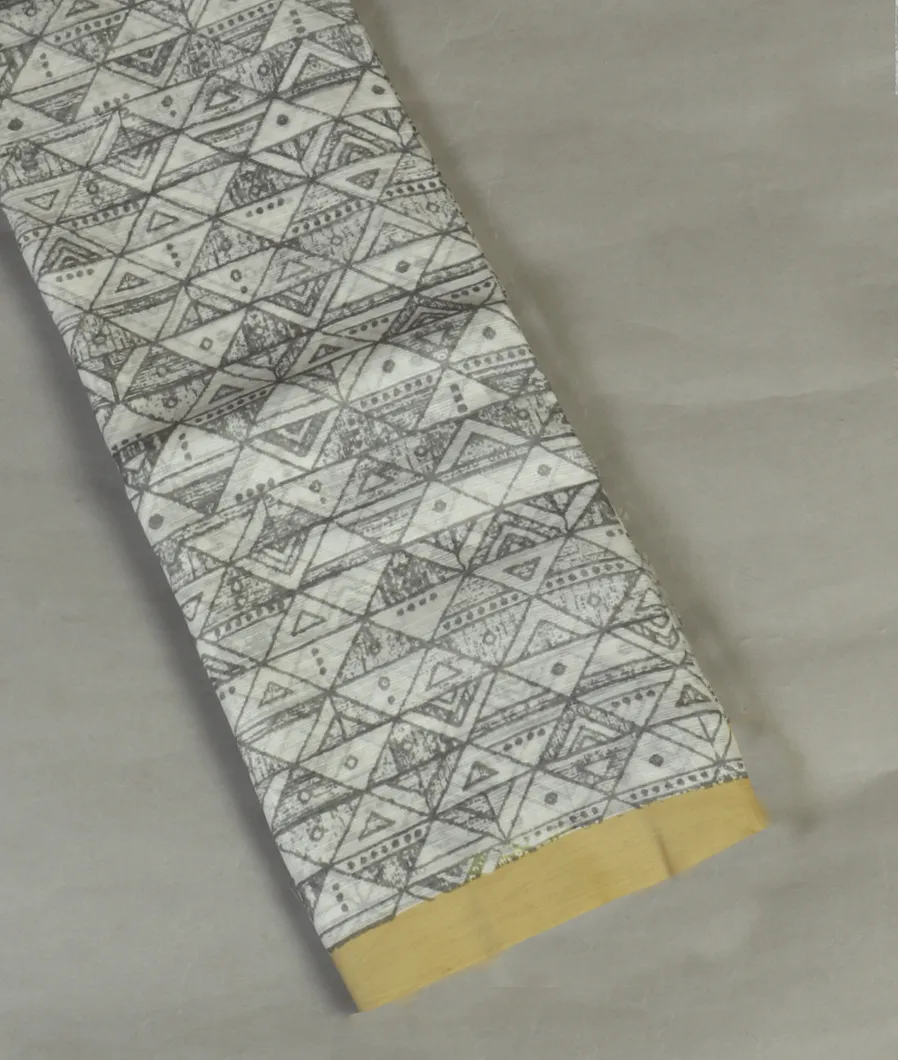 White Kota Cotton Saree T470388-image