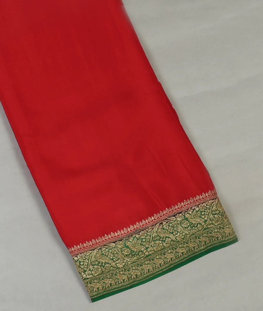 Red Banaras Crepe Silk Saree T439416-image