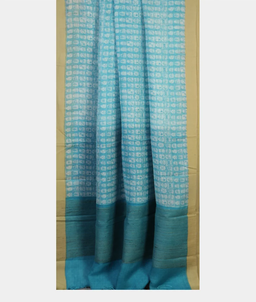 White Kota Cotton Saree T4703012