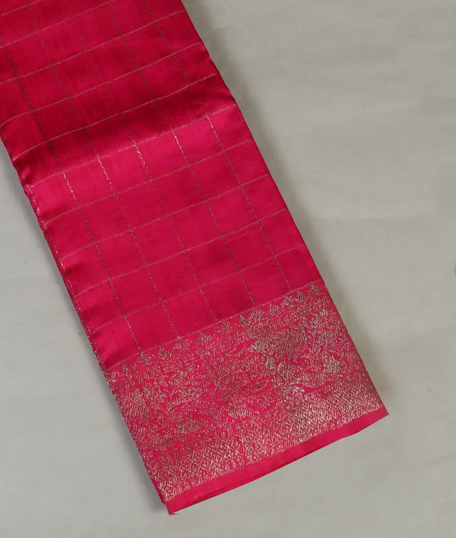 Magenta Banaras Tussar Saree T472132-image