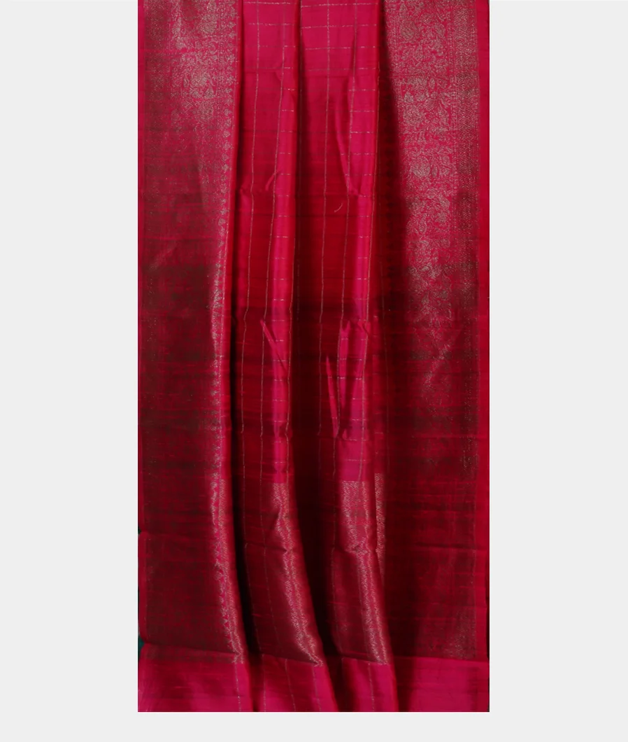 Magenta Banaras Tussar Saree T4721322