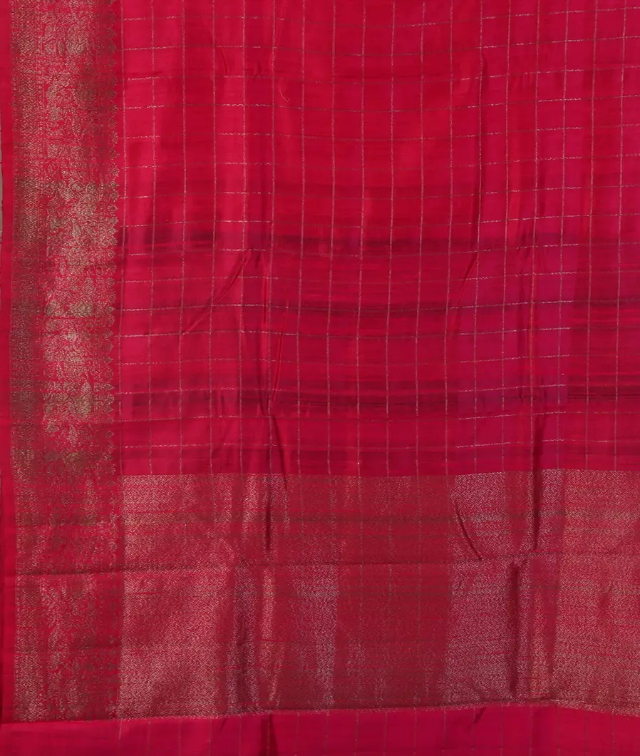 Magenta Banaras Tussar Saree T4721324