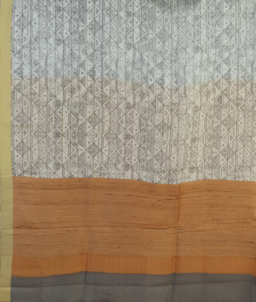 White Kota Cotton Saree T4703884