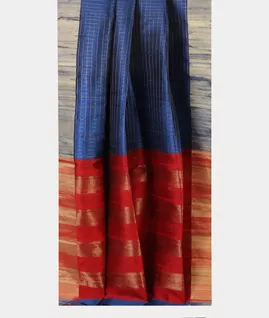 Blue Woven Raw Silk Saree T4713752