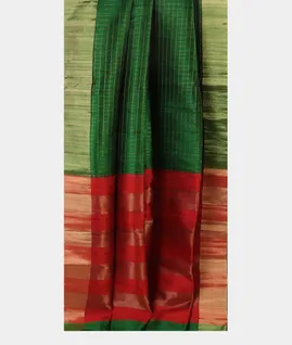 Green Woven Raw Silk Saree T4713792