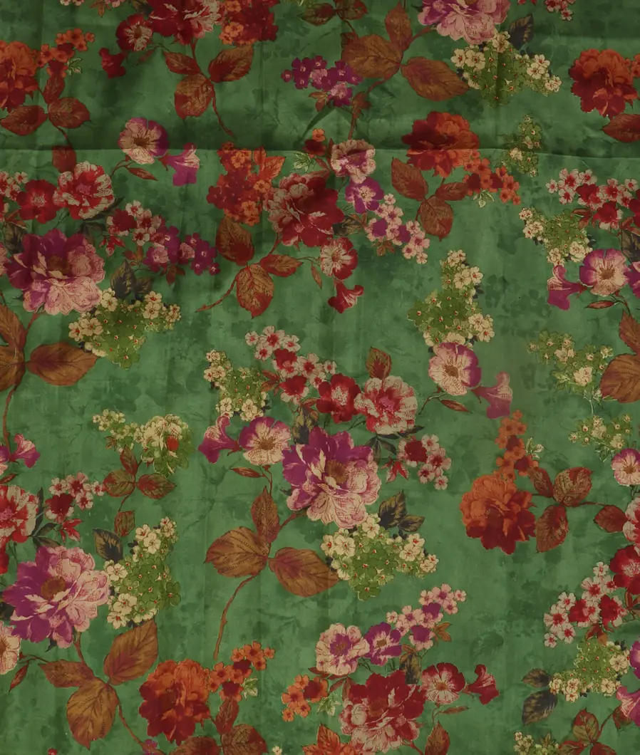 Green Mysore Crepe Silk Saree T4713104