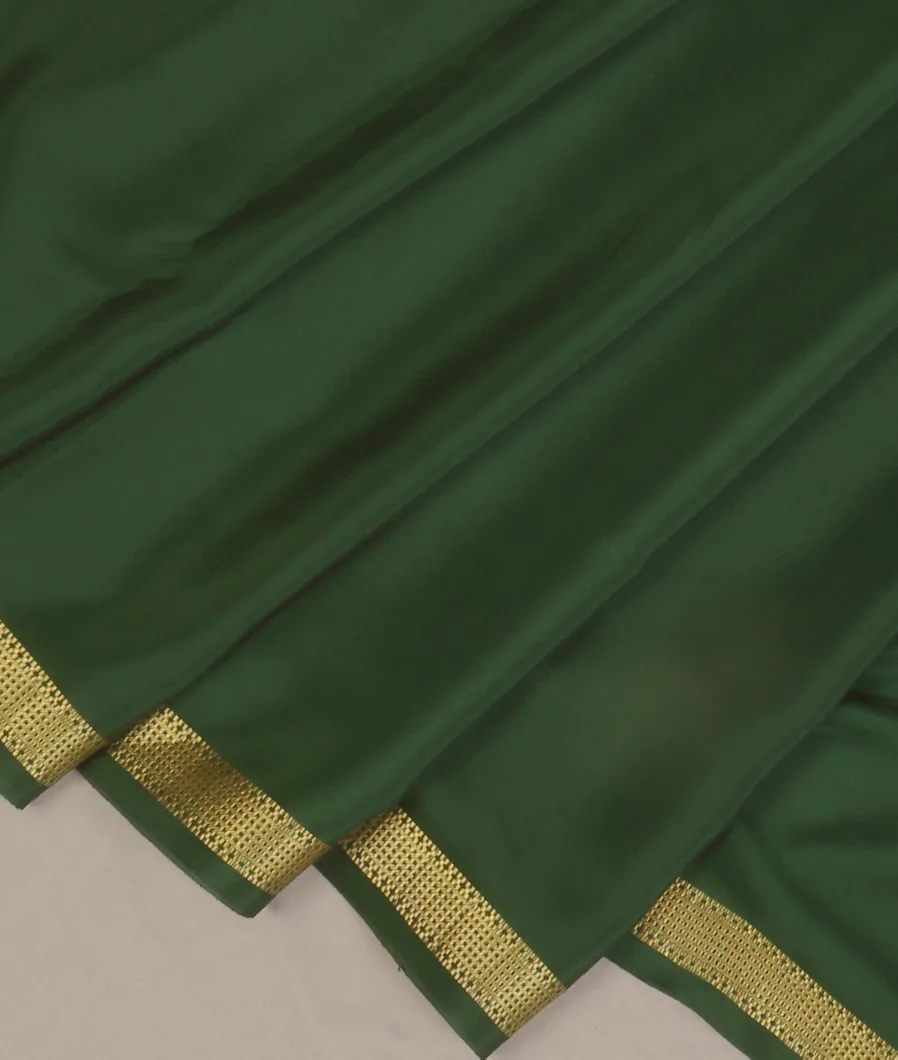 Green Mysore Crepe Silk Saree T4713105