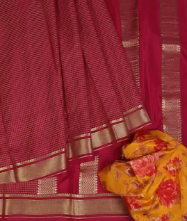 Magenta Mysore Crepe Silk Saree T4713132