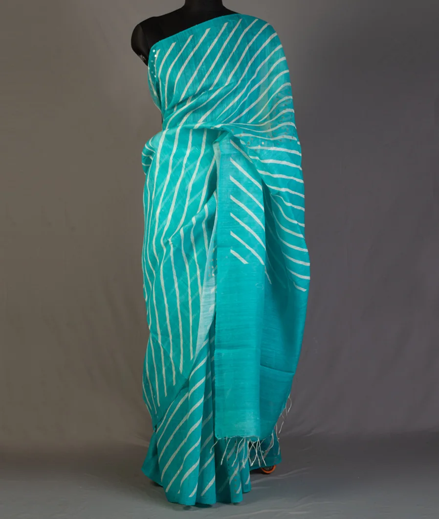 Blue Kora Tussar Saree T463818-image