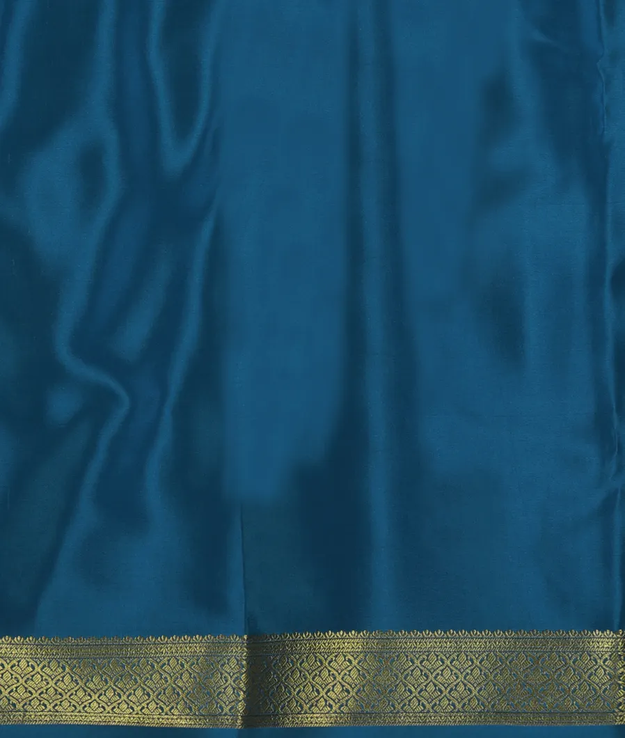 Blue Mysore Crepe Silk Saree T4713183