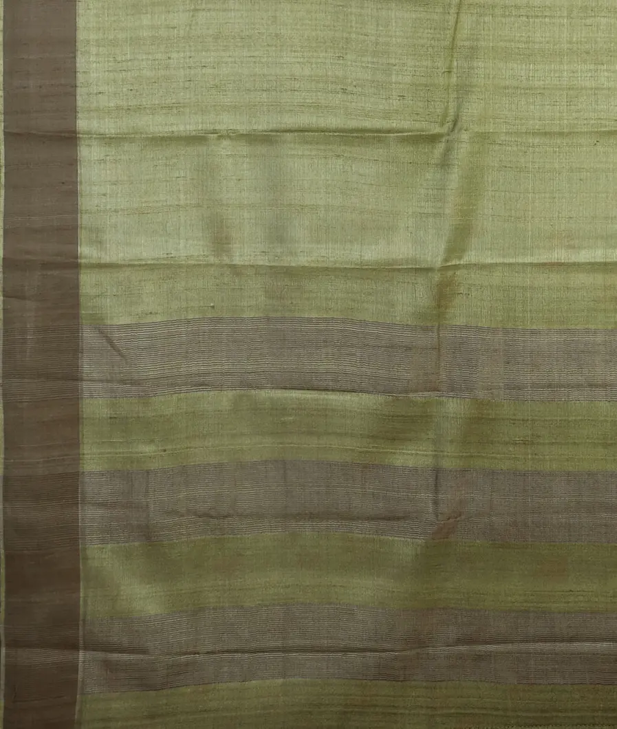 Green Woven Tussar Saree T4713374