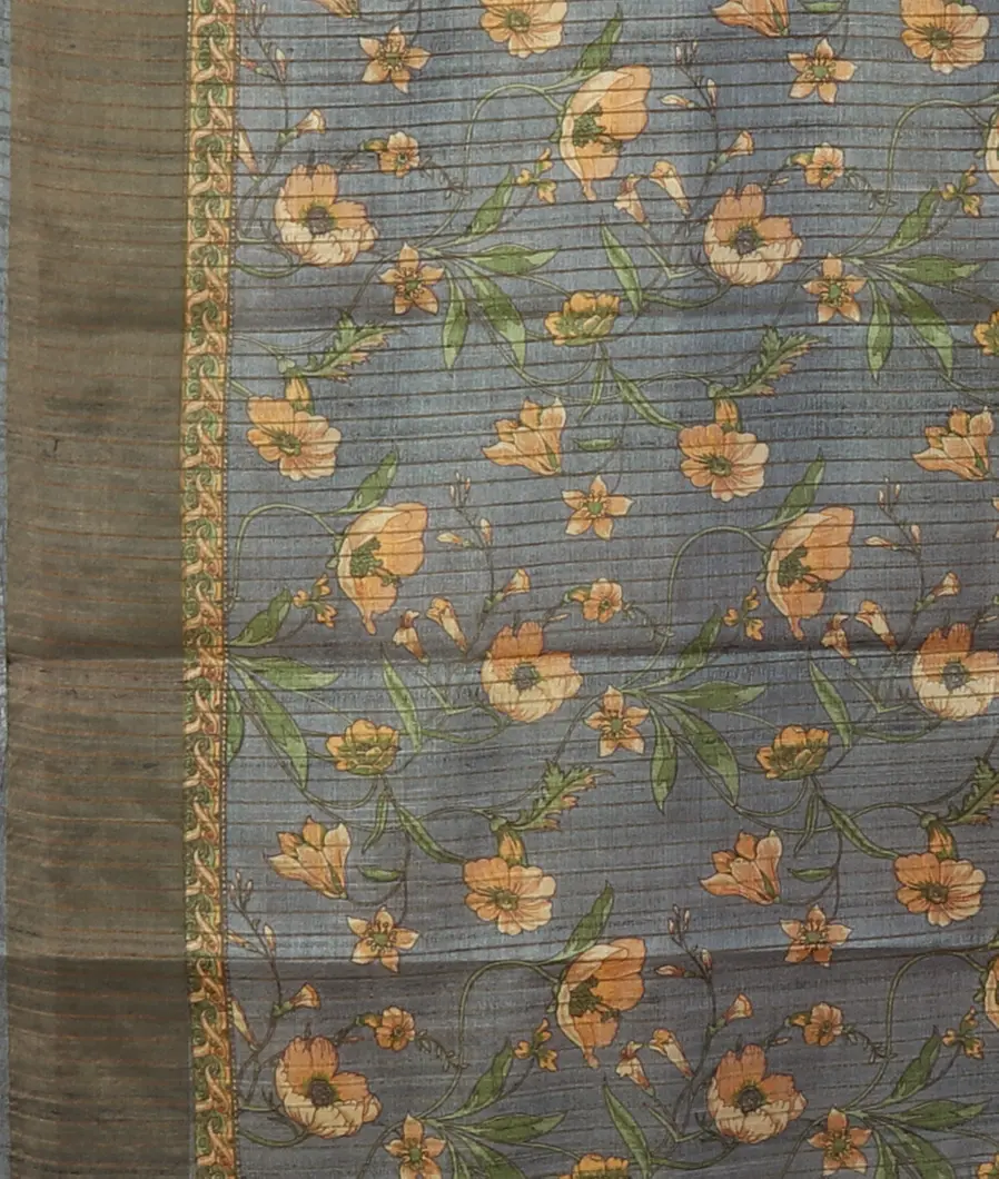 Yellow Woven Tussar Saree T4713353