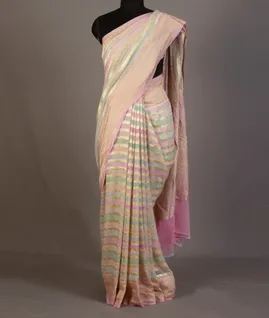 Multicolour Banaras Georgette Silk Saree T4598482