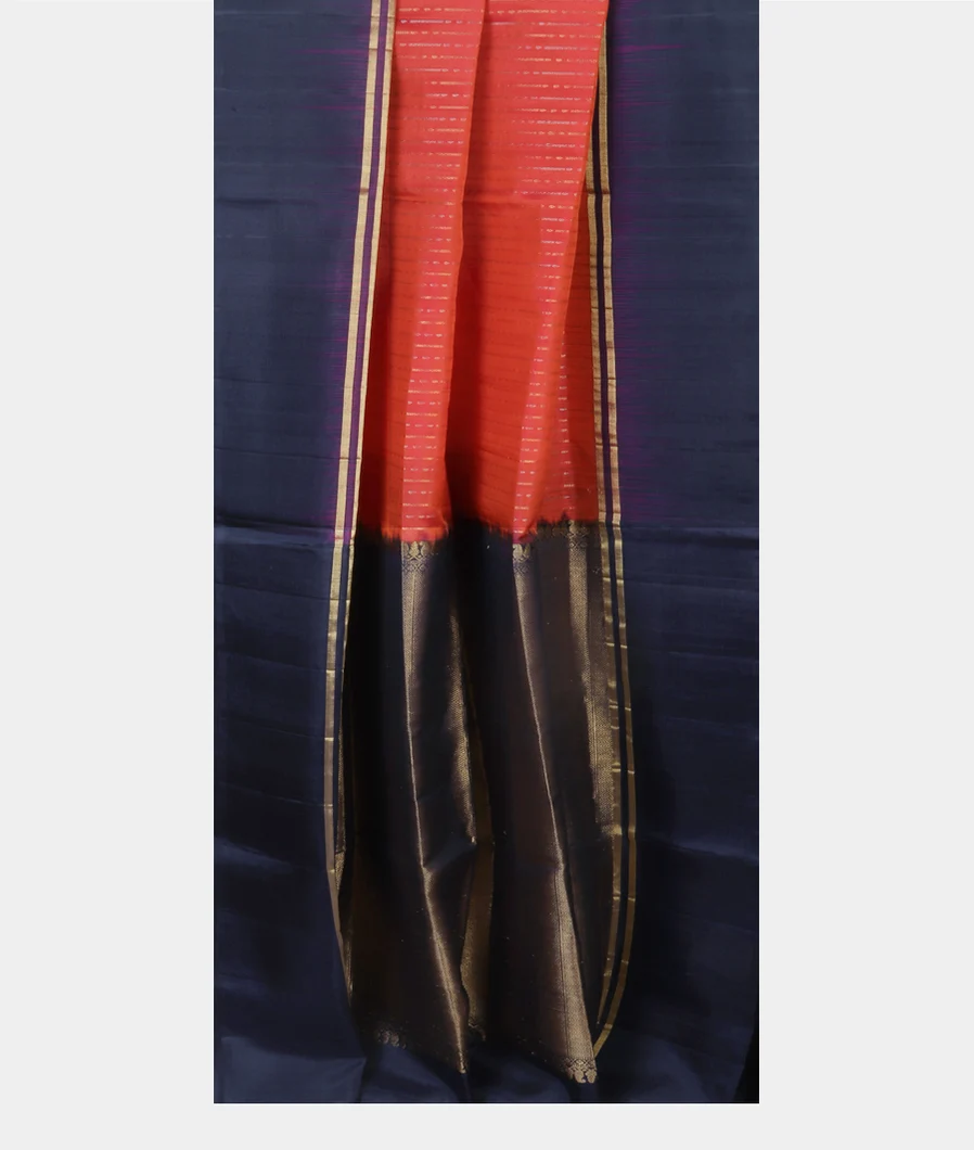 Orangish Pink Soft Silk Saree T4262222