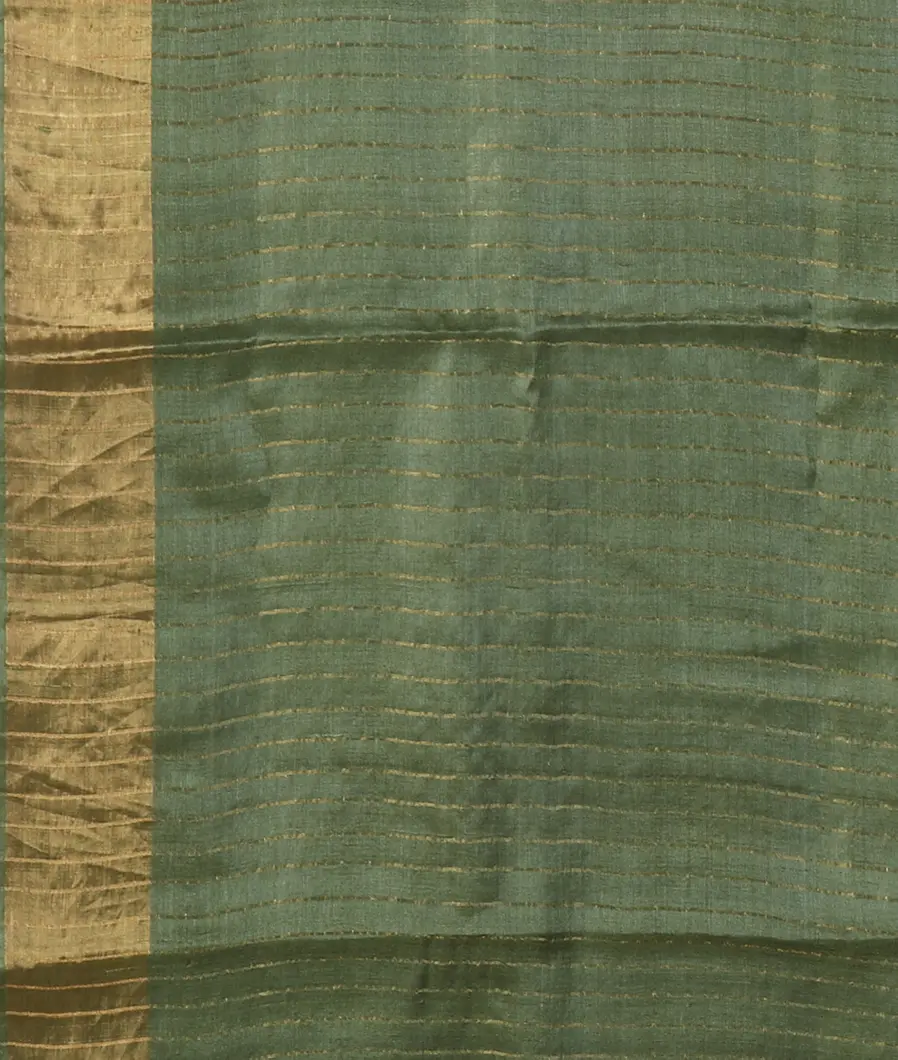 Green Tussar Printed Saree T4721503