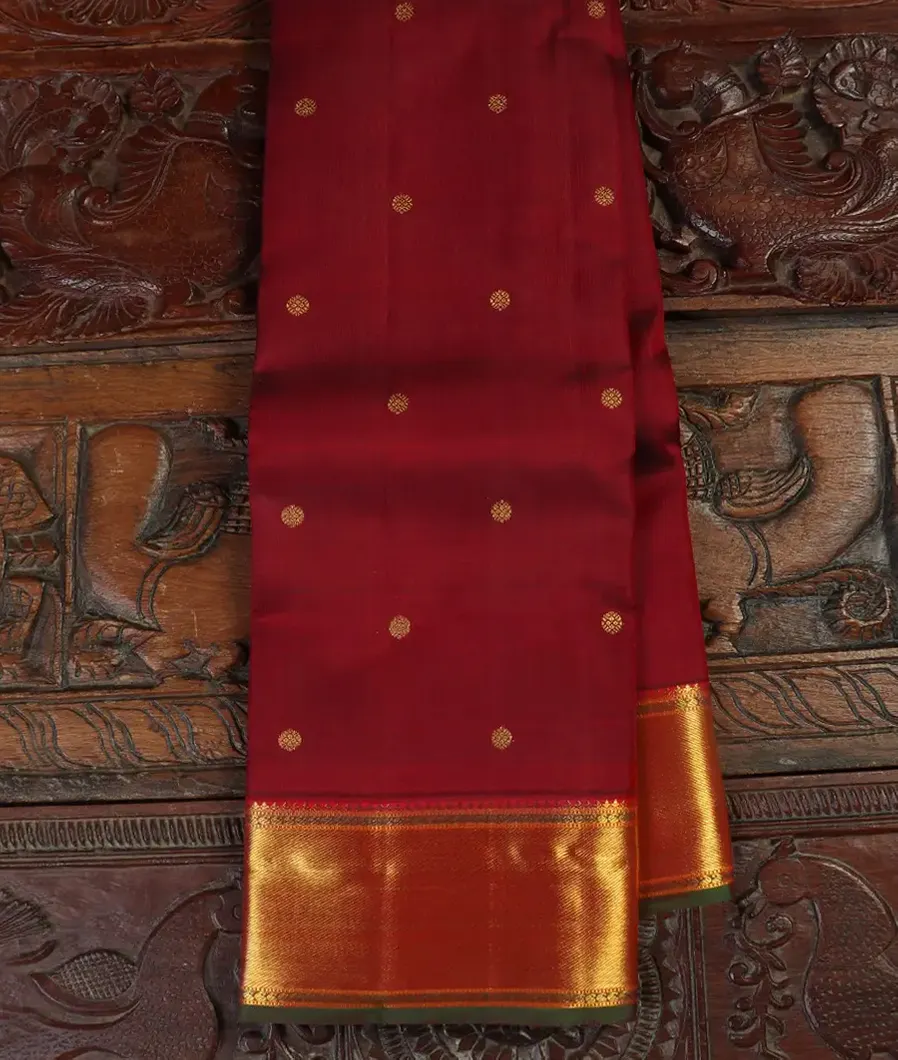 Maroon Handwoven Kanjivaram Silk Saree T450336-image