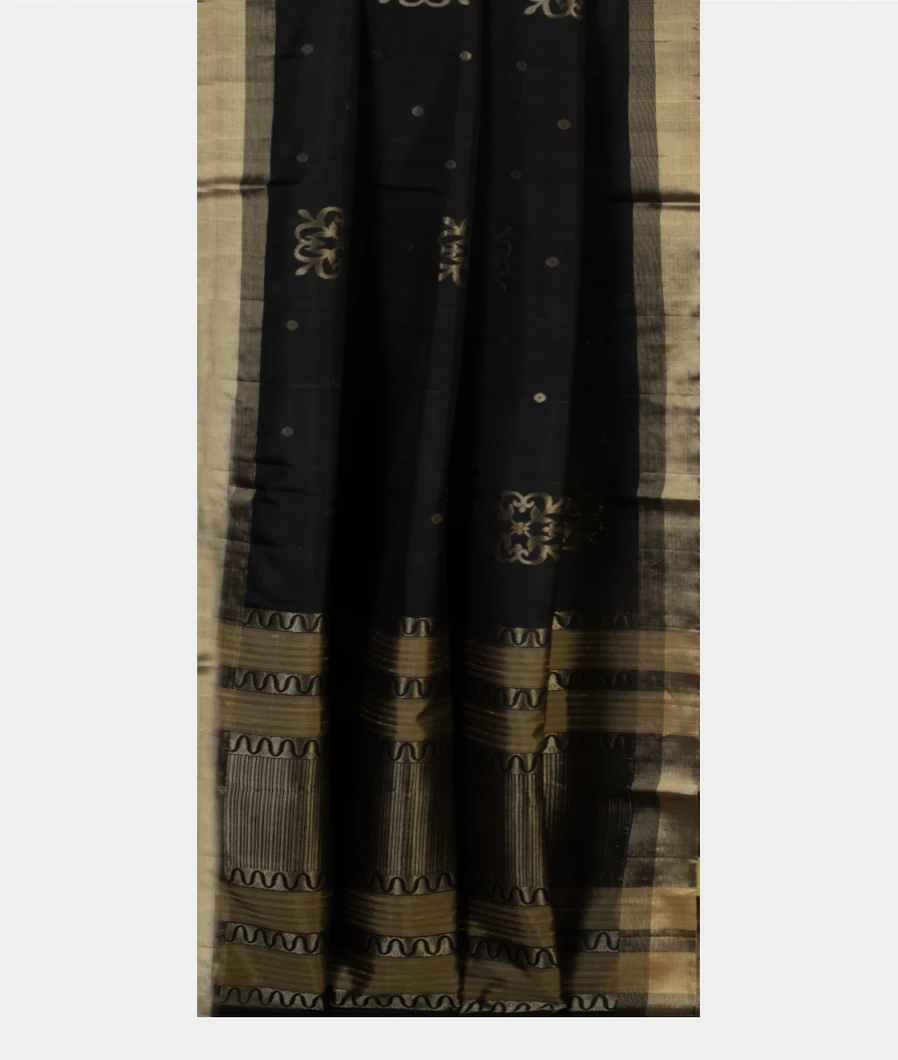 Black Soft Silk Saree T4732422