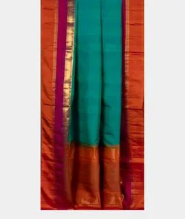 Bluish Green Soft Silk Saree T4733812