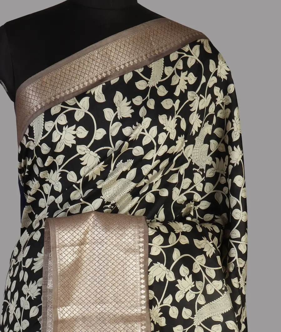 Black Chaniya Silk Saree T473974-image