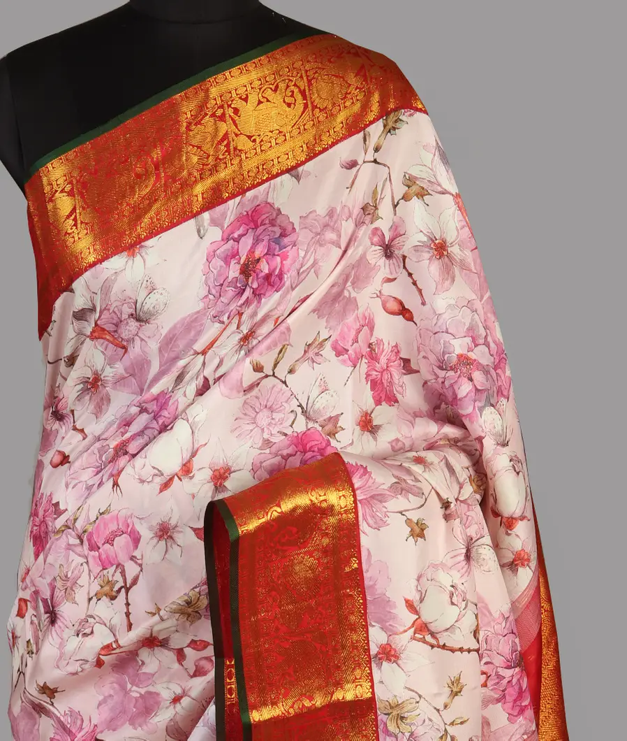 Light Lavender Printed Kanjivaram Silk Saree T467756-image