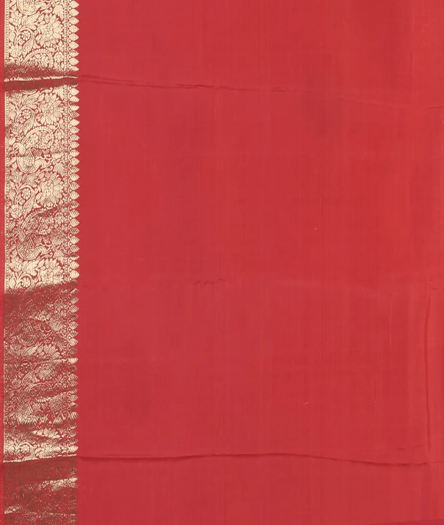 Dark Peach Printed Kanjivaram Silk Saree T4323943