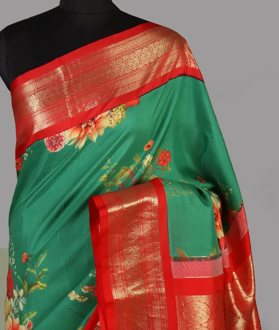 Green Printed Kanjivaram Silk Saree T397794-image