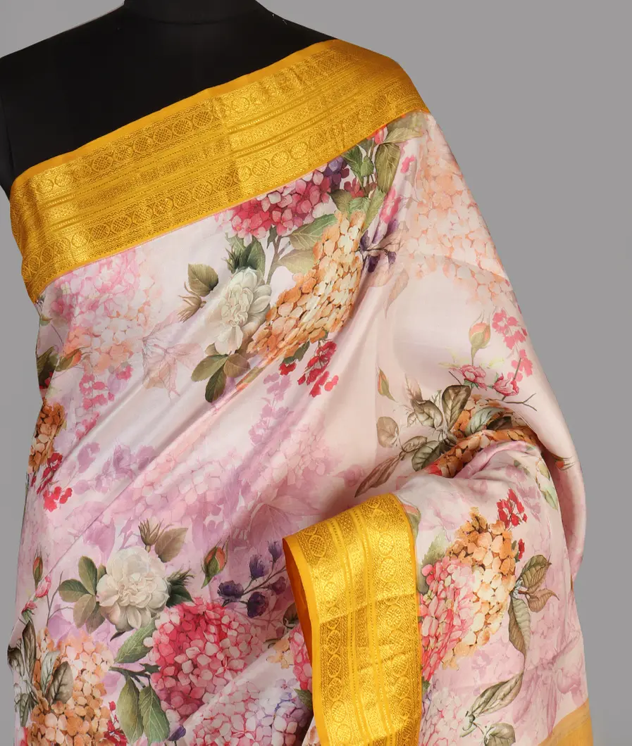 Light Pink Printed Kanjivaram Silk Saree T467759-image
