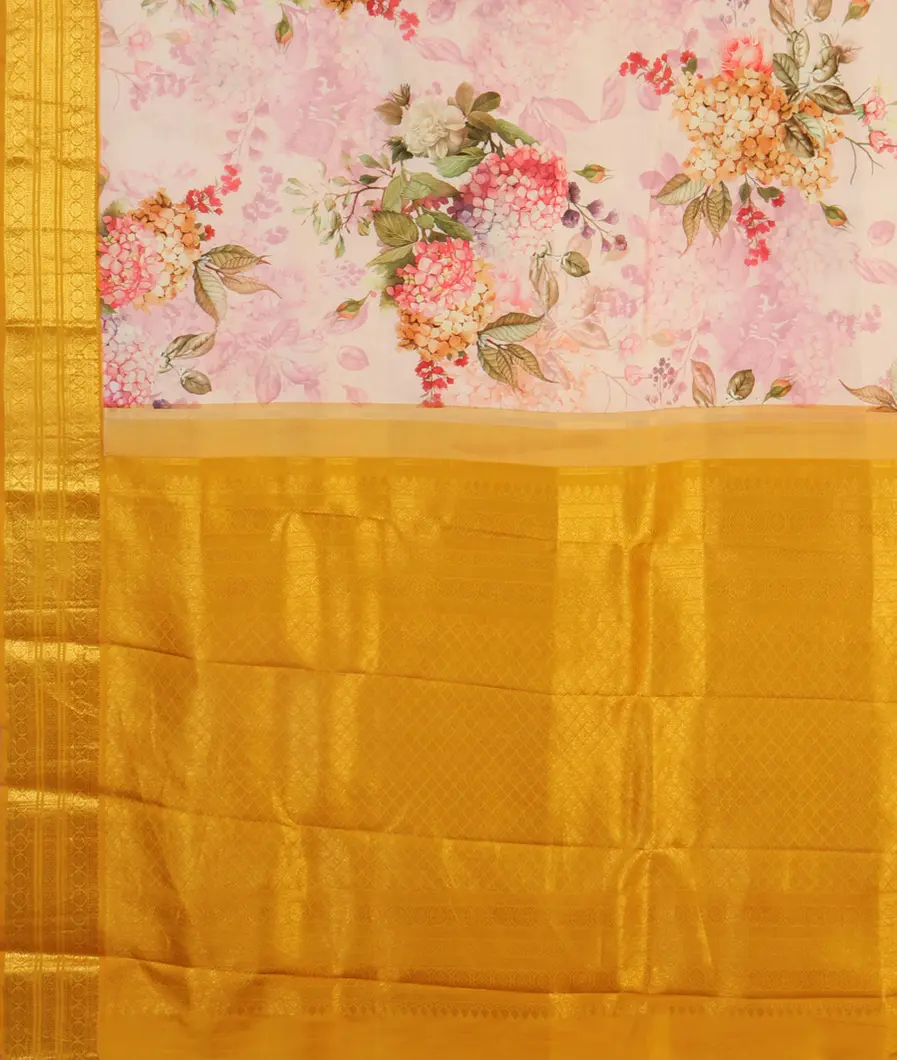 Light Pink Printed Kanjivaram Silk Saree T4677594