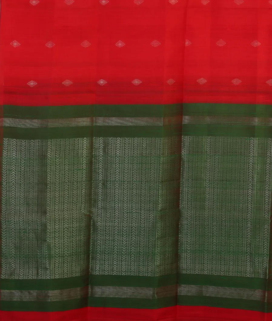 Red Woven Raw Silk Saree T4724664