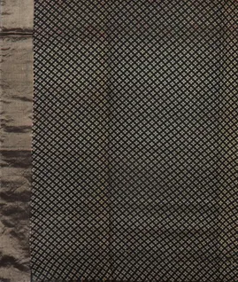 Grey Printed Raw Silk Saree T4724053
