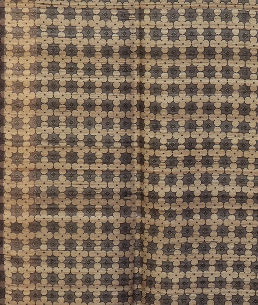 Grey Tussar Printed SareeT4675323