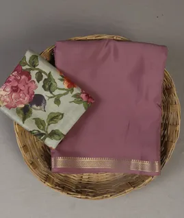 Lavender Mysore Crepe Silk Saree T4739391