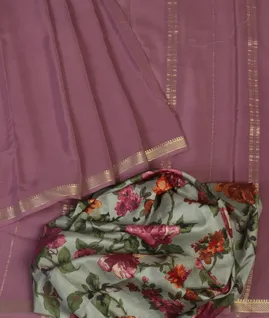 Lavender Mysore Crepe Silk Saree T4739392