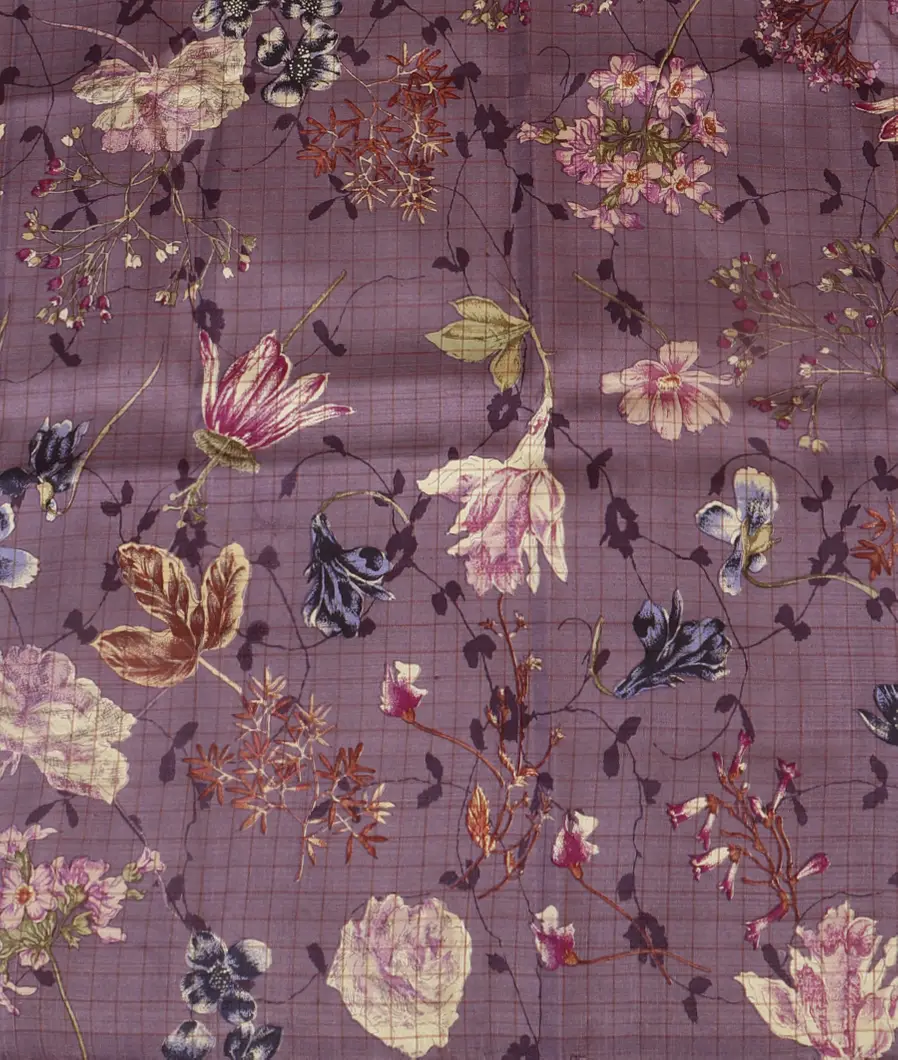 Purple Mysore Crepe Silk Saree T4739434