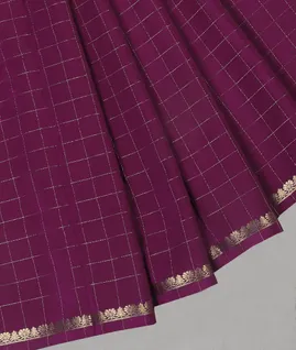 Purple Mysore Crepe Silk Saree T4739435