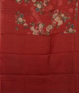 Red  Tissue Tussar Printed Saree T4644824