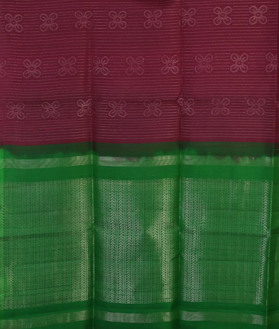 Maroon Woven Raw Silk Saree T4724544