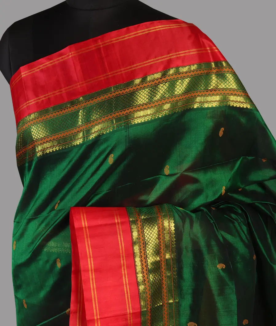 Green Silk Cotton Saree T470440-image