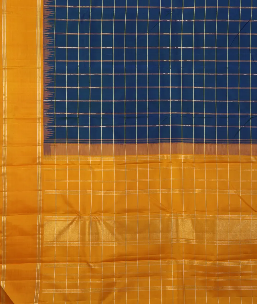 Blue Handwoven Kanjivaram Silk Saree T4677074