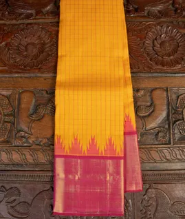 Yellow Handwoven Kanjivaram Silk Saree T4662121